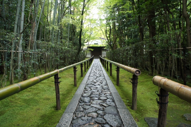 京都の大徳寺高桐院の石畳