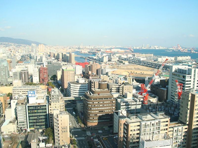 神戸市役所展望ロビーからの眺め 東側