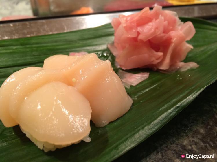京都先斗町のかっぱ寿司のにぎり寿司